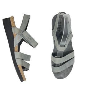 Naot Gray Sandals Leather size 38